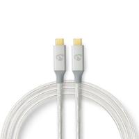 Nedis USB-Kabel | USB-C Male naar USB-C Male | 2 m | 1 stuks - CCTB64020AL20 CCTB64020AL20 - thumbnail