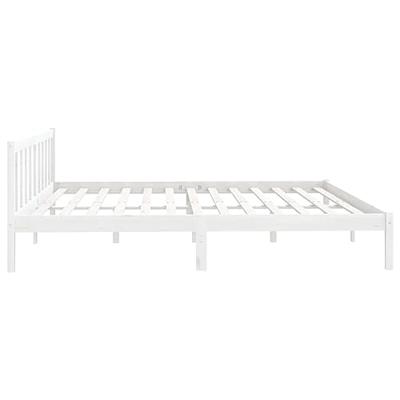 Bedframe massief grenenhout wit 180x200 cm