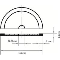 LUKAS-ERZETT A345241151107775 DiamantTC7 115x22,23x7 Diamanten doorslijpschijf 1 stuk(s) - thumbnail