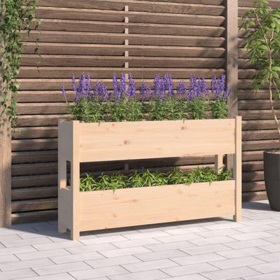 VidaXL Plantenbak 112x25x66 cm massief grenenhout