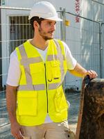 Korntex KX802 Executive Multifunctional Safety Vest Berlin - Signal Yellow - 3XL - thumbnail