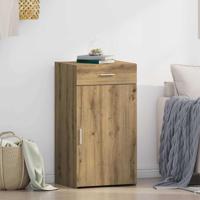 Dressoir artisanaal eikenkleurig 50 x 42,5 x 93 cm Bewerkt hout - thumbnail