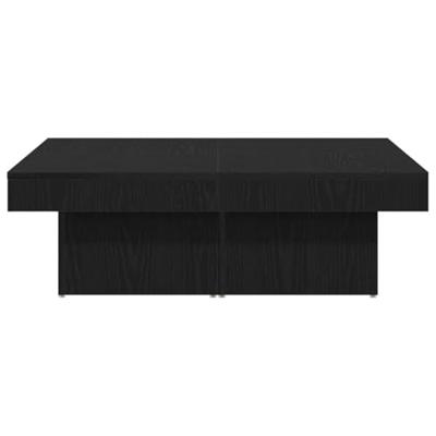 Salontafel Zwart eiken 90 x 90 x 28 cm Bewerkt hout