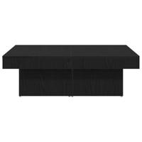 Salontafel Zwart eiken 90 x 90 x 28 cm Bewerkt hout - thumbnail