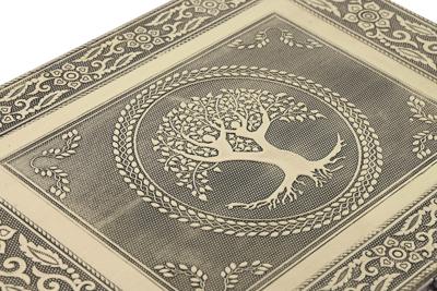 Doos-Juwelenkistje Home ESPRIT Wit Champagne Hout Aluminium 27,5 x 20 x 5,4 cm