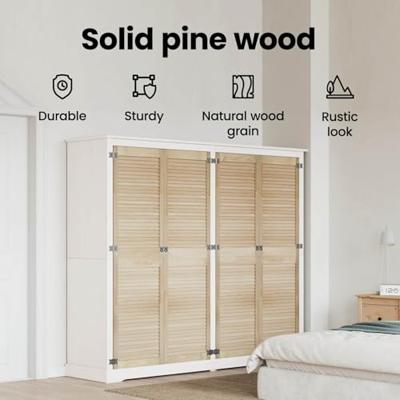 VidaXL Kastdeur 4 pcs naturel 170 x 2,1 x 49,5 cm massief grenenhout