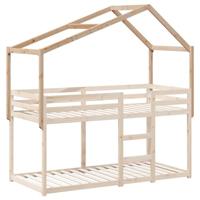 Kinderbedhuisje 203x80,5x142 cm massief grenenhout - thumbnail