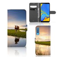 Samsung Galaxy A7 (2018) | Telefoonhoesje | Met pasjeshouder | Koe - thumbnail