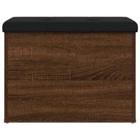 Opbergbankje 62x42x45 cm bewerkt hout bruineikenkleurig - thumbnail