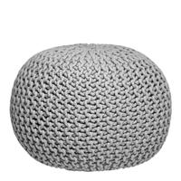 LABEL51 Poef 'Knitted', 70 x 35cm, kleur Naturel - thumbnail