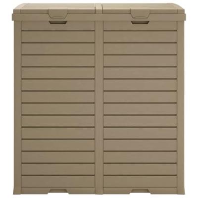VidaXL Vuilnisbak voor buiten 78x41x86 cm polypropeen lichtbruin