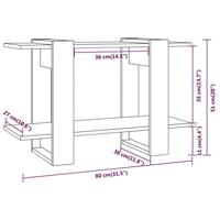 Boekenkast/kamerscherm 80x30x51 cm wit - thumbnail