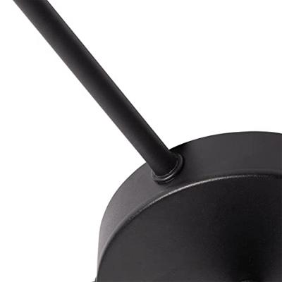 QAZQA Plafondlamp zwart met gouden binnenkant 6-lichts - Multidrum