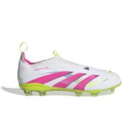 adidas Predator Elite Veterloze Gras Voetbalschoenen (FG) Kids Wit Roze Neongeel - thumbnail