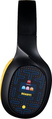 Konix Pac-Man Draadloze Bluetooth 5.3 hoofdtelefoon voor smartphones en tablets, 30 uur batterijduur - 3,5 mm jack-kabel - zwart en geel
