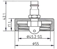 Ate ontluchtings-aansluitstuk vent connector 20 - thumbnail