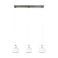 Trio Nikkel hanglampMolly 3-lichts wit glas - R31863007 - thumbnail