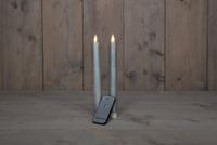 LED Dinerkaars Wax 23cm Zilver 2st - thumbnail