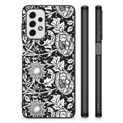 Samsung Galaxy A23 Bloemen Hoesje Black Flowers