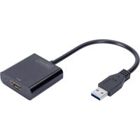 Digitus DA-70841 USB 3.0 HDMI Zwart kabeladapter/verloopstukje - thumbnail