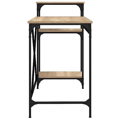 Bureau schappen 135x50x90 bewerkt hout en ijzer sonoma eiken