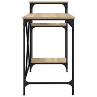 Bureau schappen 135x50x90 bewerkt hout en ijzer sonoma eiken - thumbnail