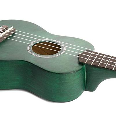 Cascha HH 3963 sopraan ukelele groen met tas en plectra