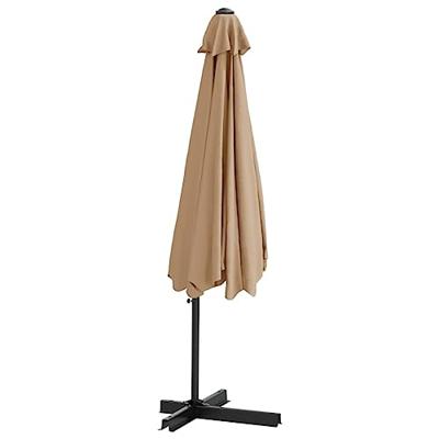 VidaXL Parasol met stalen paal 300 cm taupe