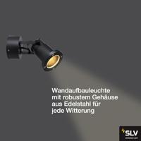 SLV NAUTILUS 1002867 LED-buitenlamp (wand) GU10 Zwart - thumbnail