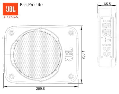 JBL BassPro Lite Auto-subwoofer actief 200 W