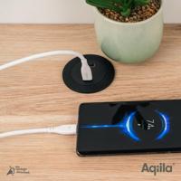 Aqiila USB-C-kabel USB 2.0 Apple Lightning stekker 2.00 m Wit AQCBPBIC4SI843 - thumbnail
