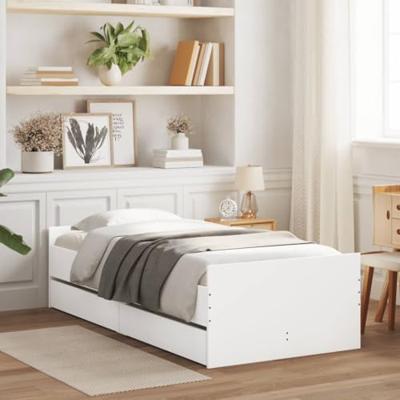 Bedframe met lades wit 90x200 cm