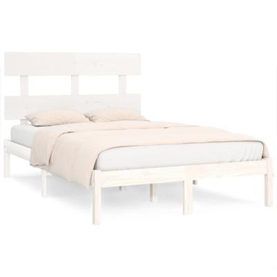 Bedframe massief hout wit 120x190 cm Bedframe massief hout wit 120x190 cm