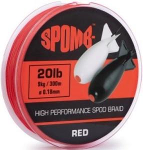 Spomb Braid 300m 20Lb 0.18mm Red