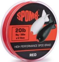 Spomb Braid 300m 20Lb 0.18mm Red - thumbnail