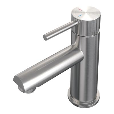 Brauer Stripe lage opbouw wastafelmengkraan model A RVS-kleurig geborsteld PVD