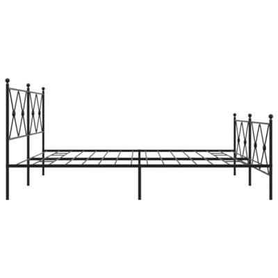 Bedframe met hoofd- en voeteneinde metaal zwart 183x213 cm Bedframe met hoofd- en voeteneinde metaal zwart 183x213 cm