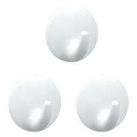 Metaltex plakhaken 3 stuks wit - thumbnail