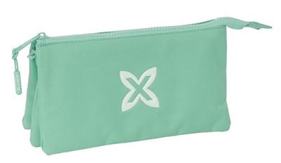 Pennenetui met 3 vakken Munich Basic Turkoois 22 x 12 x 3 cm