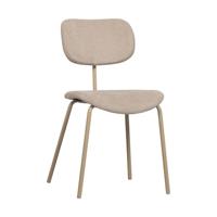 WOOOD Eetkamerstoel 'Link' Chenille, kleur Zand - thumbnail