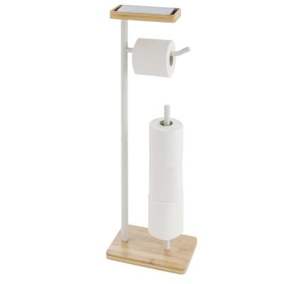 Toiletrolhouder Filano metaal plus Bamboe wit