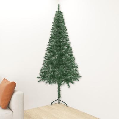 VidaXL Kunstkerstboom hoek 210 cm pvc groen
