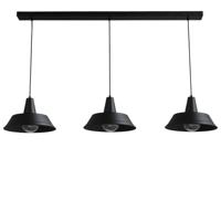 Masterlight Zwarte vintage eetkamer lampIndustria 3x35 - 2546-05-05-S-130-3 - thumbnail