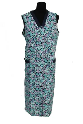 Ma flodder schort - Jasschort - Lila/blauw bloemetje-5