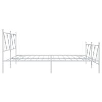 Bedframe met hoofd- en voeteneinde metaal wit 180x200 cm - thumbnail