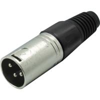 Kash 55002-S XLR-connector Stekker, recht Aantal polen: 3 Zwart 1 stuk(s) - thumbnail
