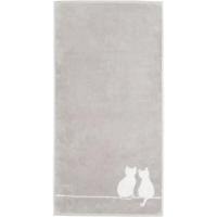 Cawö Cawö Cute Cats 6263 Handdoek 50x100 platin/wit - thumbnail