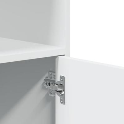 Rolkast 55x40x91 cm bewerkt hout wit