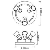 Brilliant Jupp G18334/76 Plafondspot LED GU10 7.5 W Chroom, Zwart - thumbnail