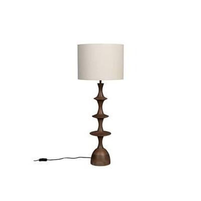 Dutchbone Tafellamp 'Cath' Mangohout en linnen